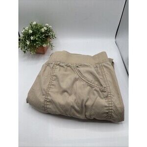 Woman Faded Glory Tan Cargo Pants 18w Light weight Pockets Waist 36" Preown